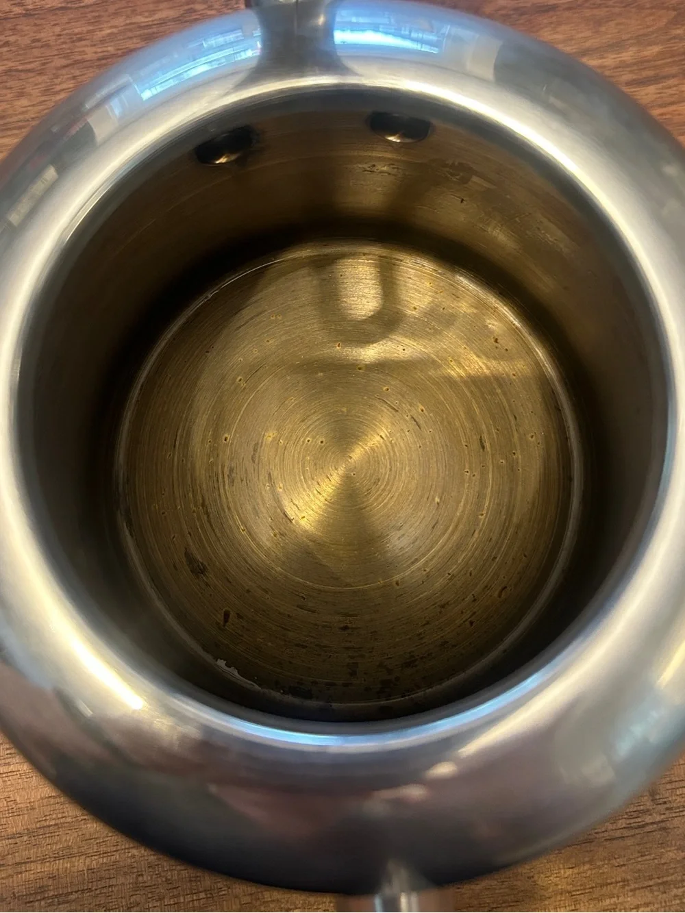 Calphalon Stainless Steel Tea Kettle, Hot Water Pot 2 quart #4302 w/ Glass Lid